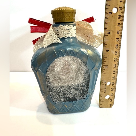 New OOAK Blue Cardinal Decorative Glass Bottle - Picture 4 of 4